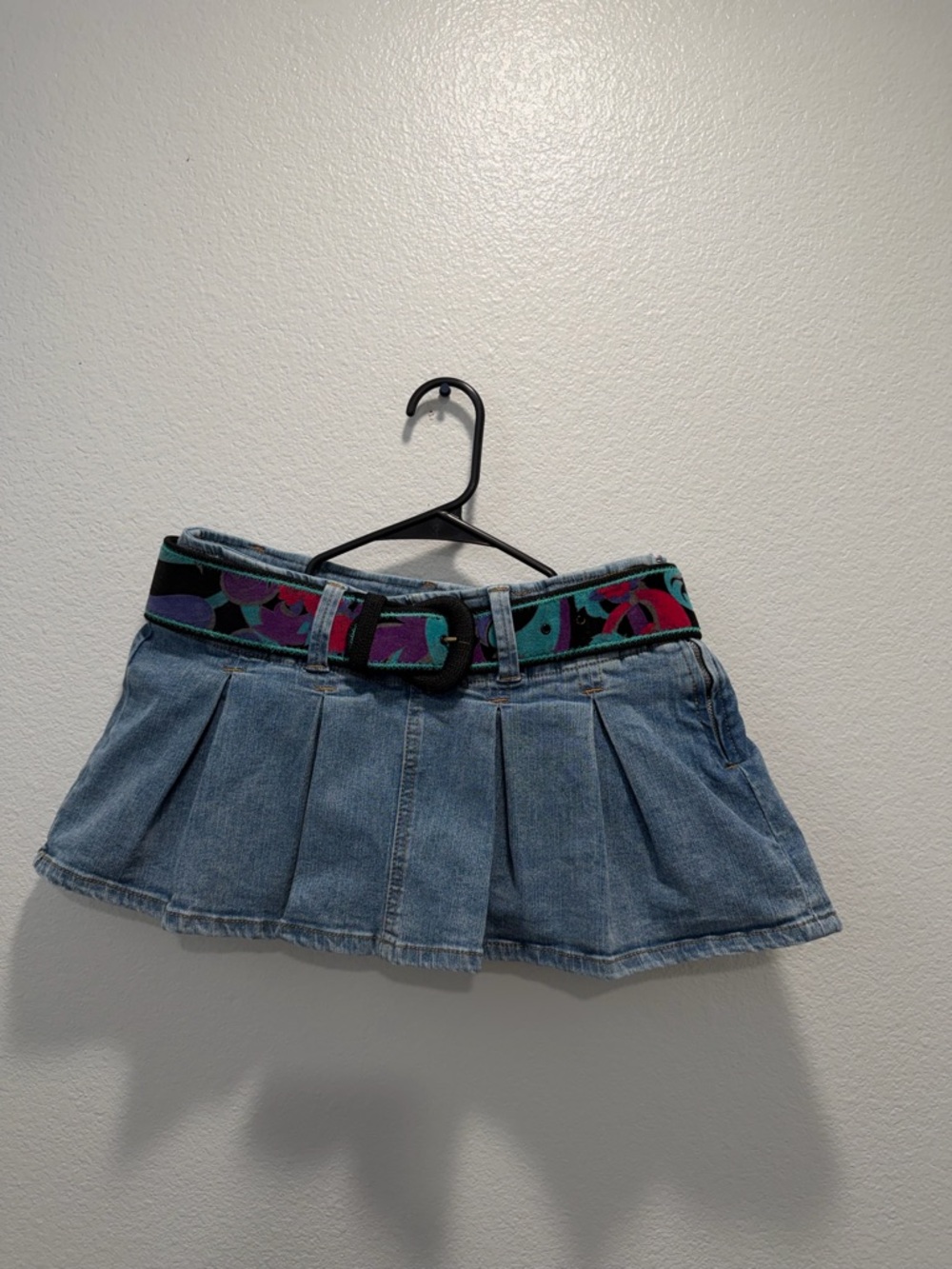 Y2K 2 Piece Outfit Bundle Almost Famous Denim Mini Skirt + Statement Belt
